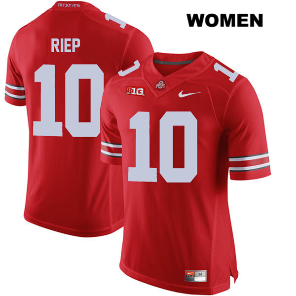 Ohio State Buckeyes Women's Amir Riep #10 Red Authentic Nike College NCAA Stitched Football Jersey QY19X77YN